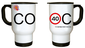 The Cambridge-Oxford Owners Club COOC 40 Travel Mug
